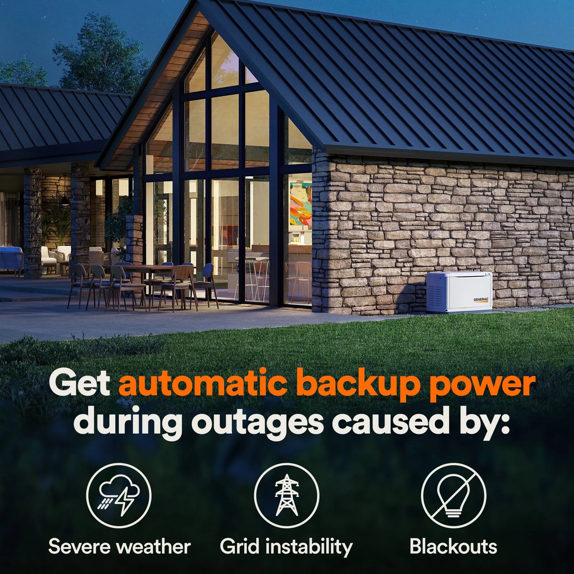 Generac Guardian 7290 | Génératrice secours 26 kW GPL & 22,5 kW gaz naturel, Air-Cooled Boutique Solaire Québec