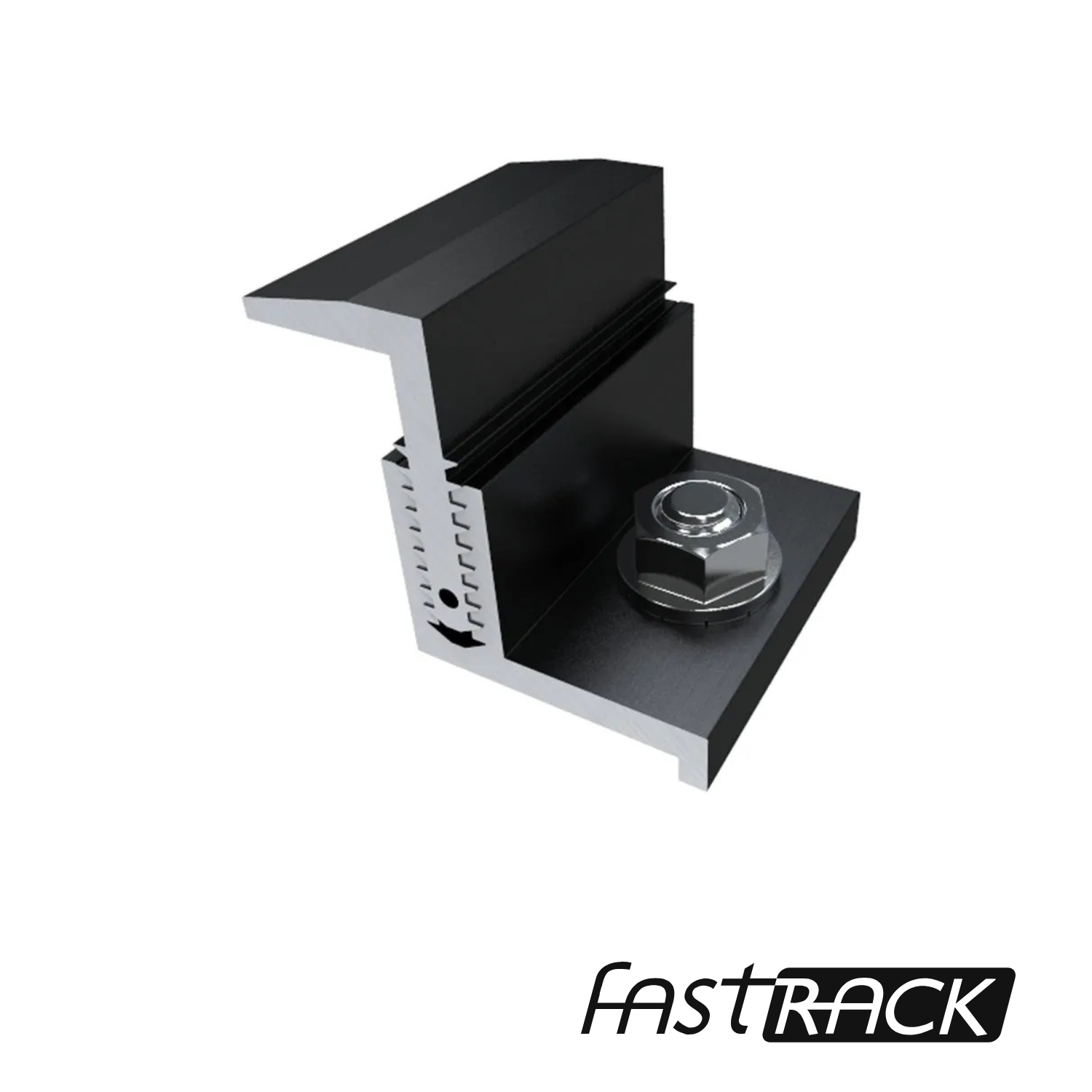 Pince fin universelle Fast-Rack 35-50mm noire pour panneaux solaires au Québec